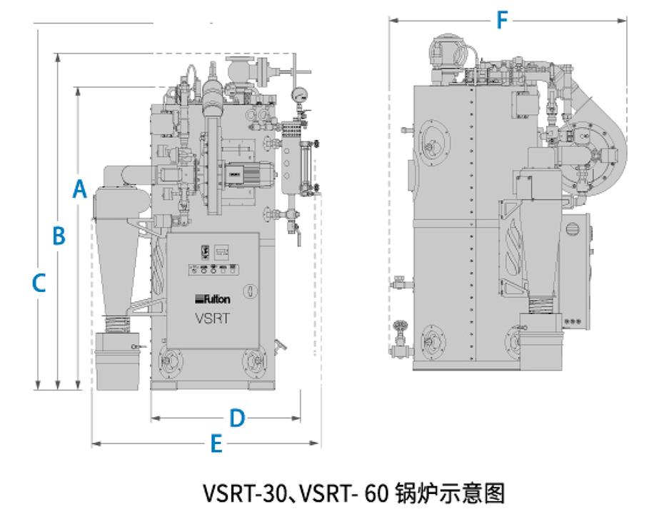 立式無管蒸汽鍋爐示意圖